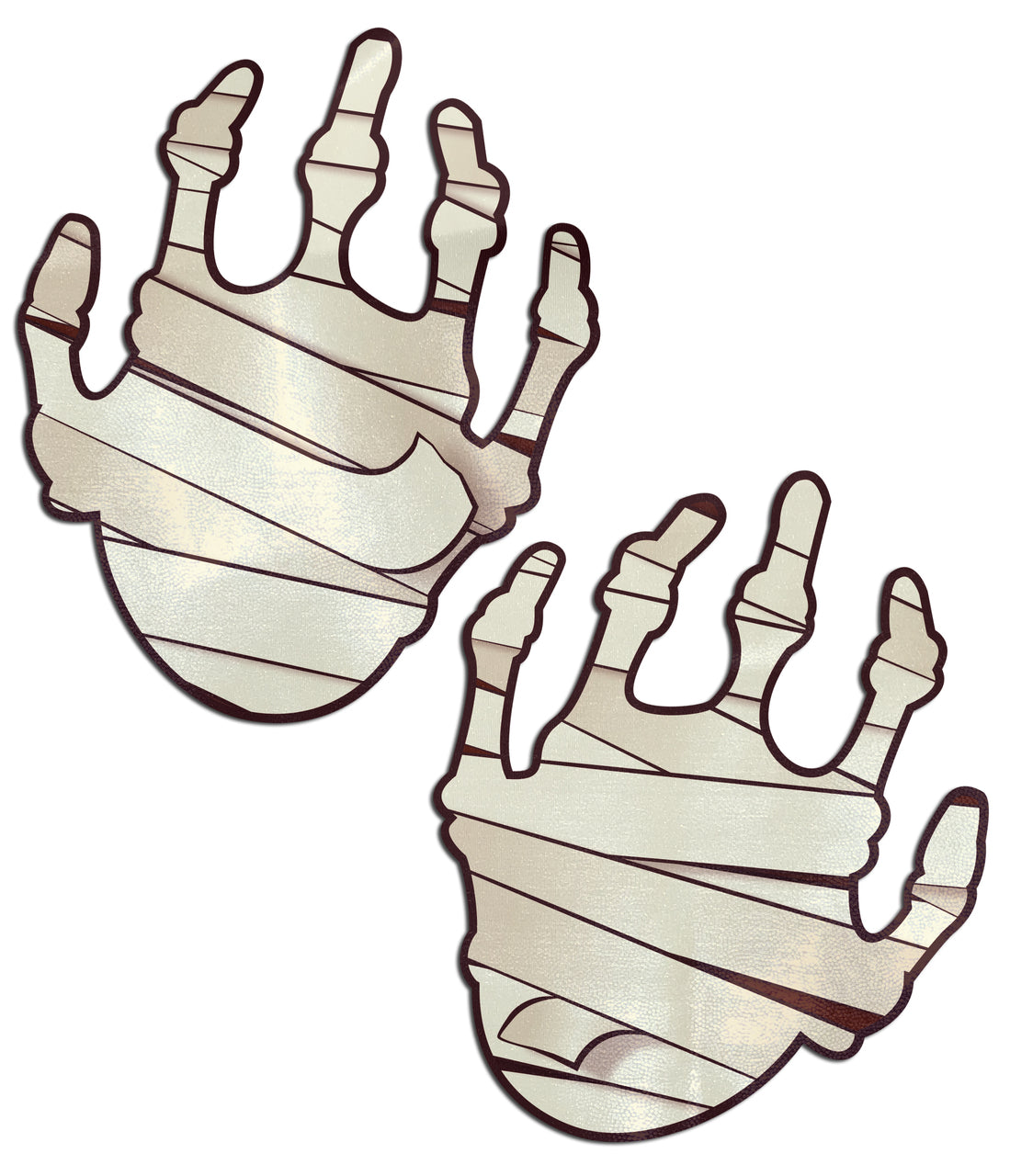 Skeleton Hands: Mummy Hands Nipple Pasties