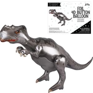 T-Rex Dinosaur 4D Button Balloon