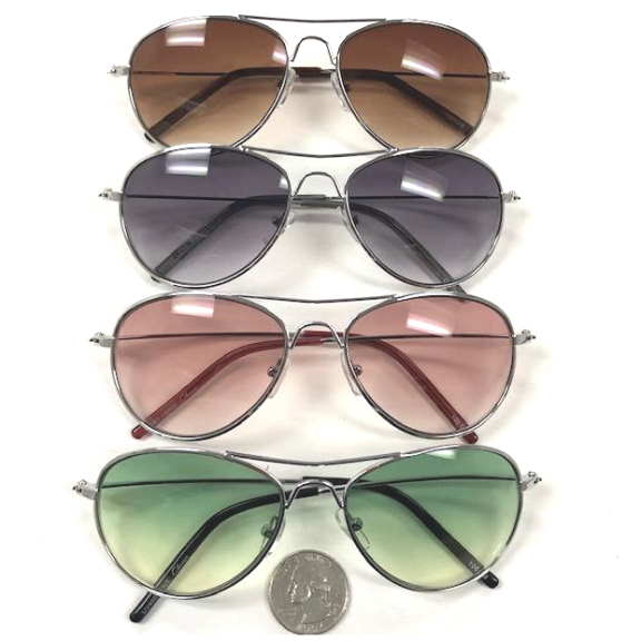 Aviators Silver Frames Assorted Lens