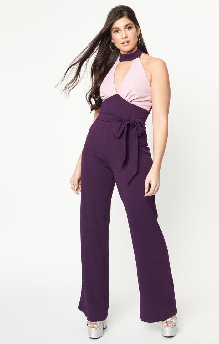 Purple & Pink Glamour Goddess Jumpsuit