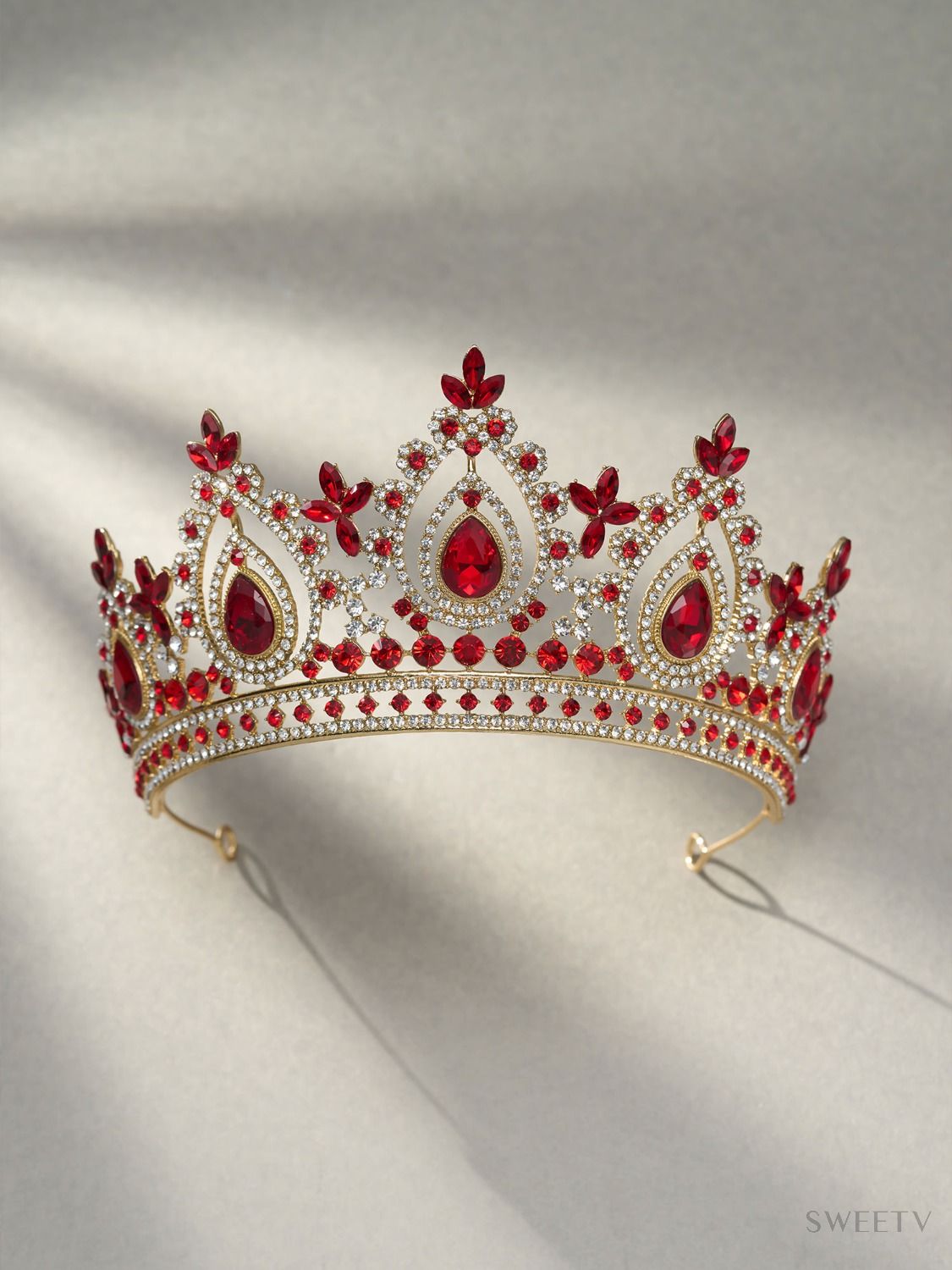 Ryan Crystal Tiara Red
