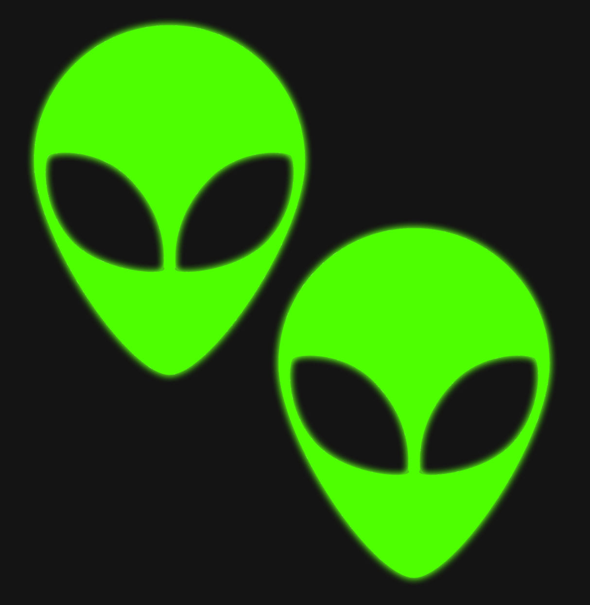 Alien: Glow in the Dark with Glittering Purple Eyes Nipple Pasties