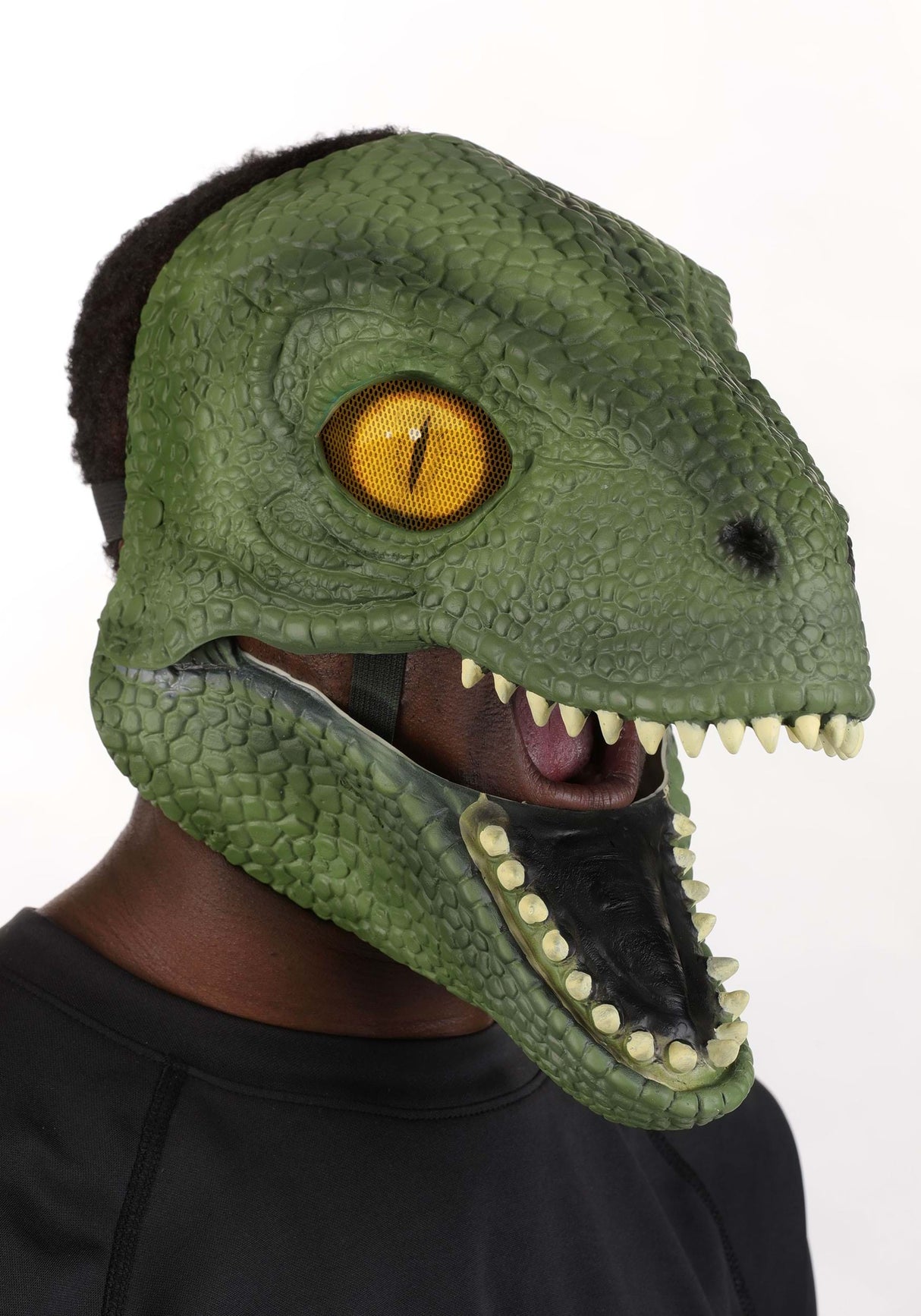 Green Dinosaur Mouth Mover Costume Mask