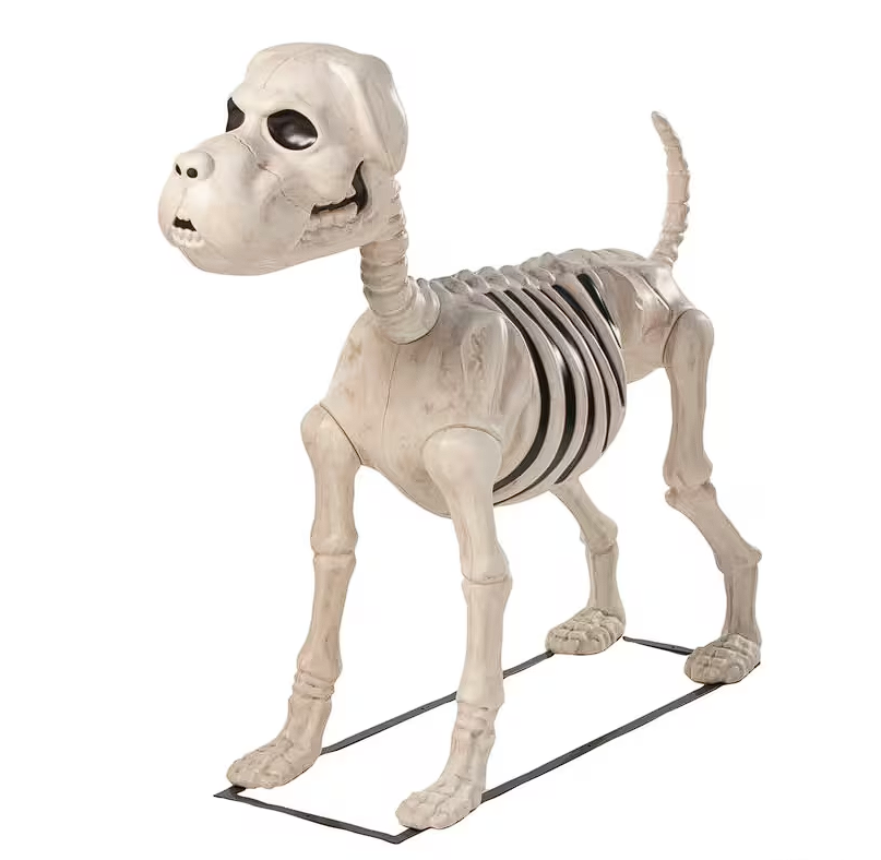 4 Ft. Standing Dog Skeleton Halloween Decoration
