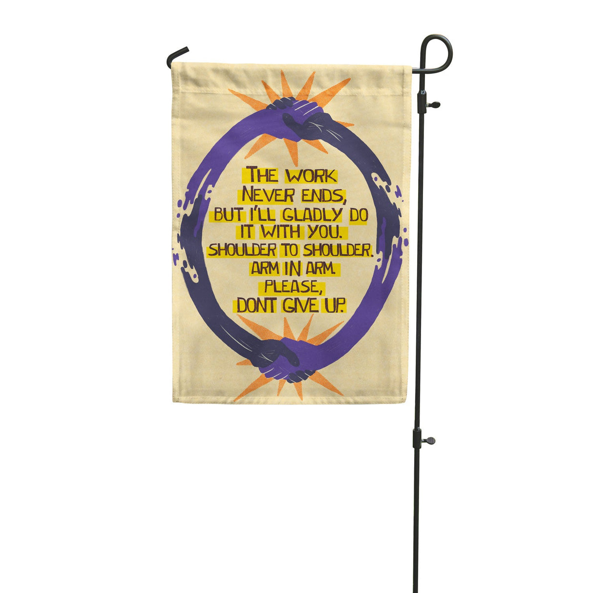 Don't Give Up Garden Flag