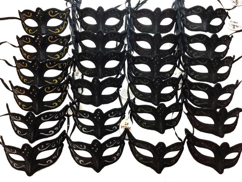Venetian Style Black Masquerade Mask