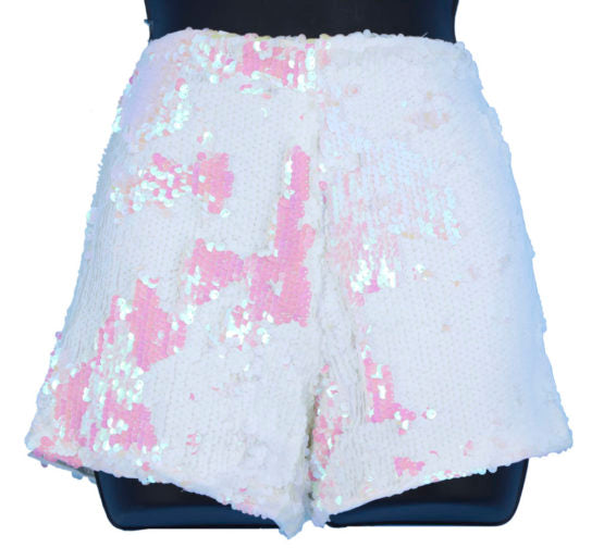 Sequin Shorts w/ Zipper