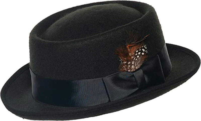 Black Pork Pie Hat