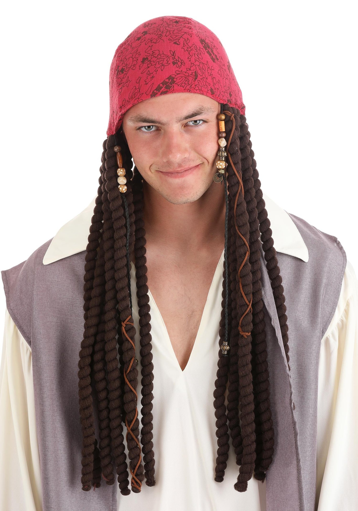 Jack Sparrow Scarf with Attached Dreads