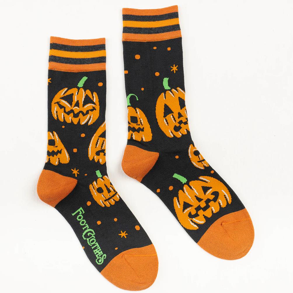 Vintage Jack-O'-Lantern Pumpkin Crew Socks