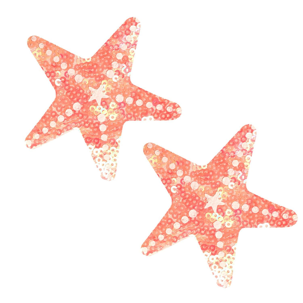 Moana Orange UV Sequin Sexy Starfish Nipple Pasties