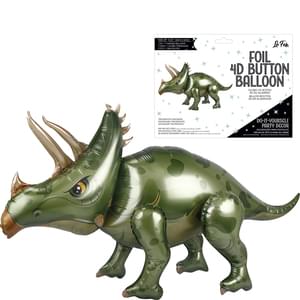 Triceratops Dinosaur 4D Button Balloon