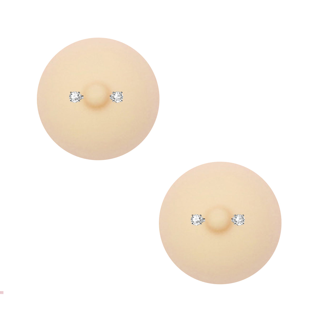 NuNip Peek-A-Boo Piercing Nude Nipple Reusable Silicone Pasties