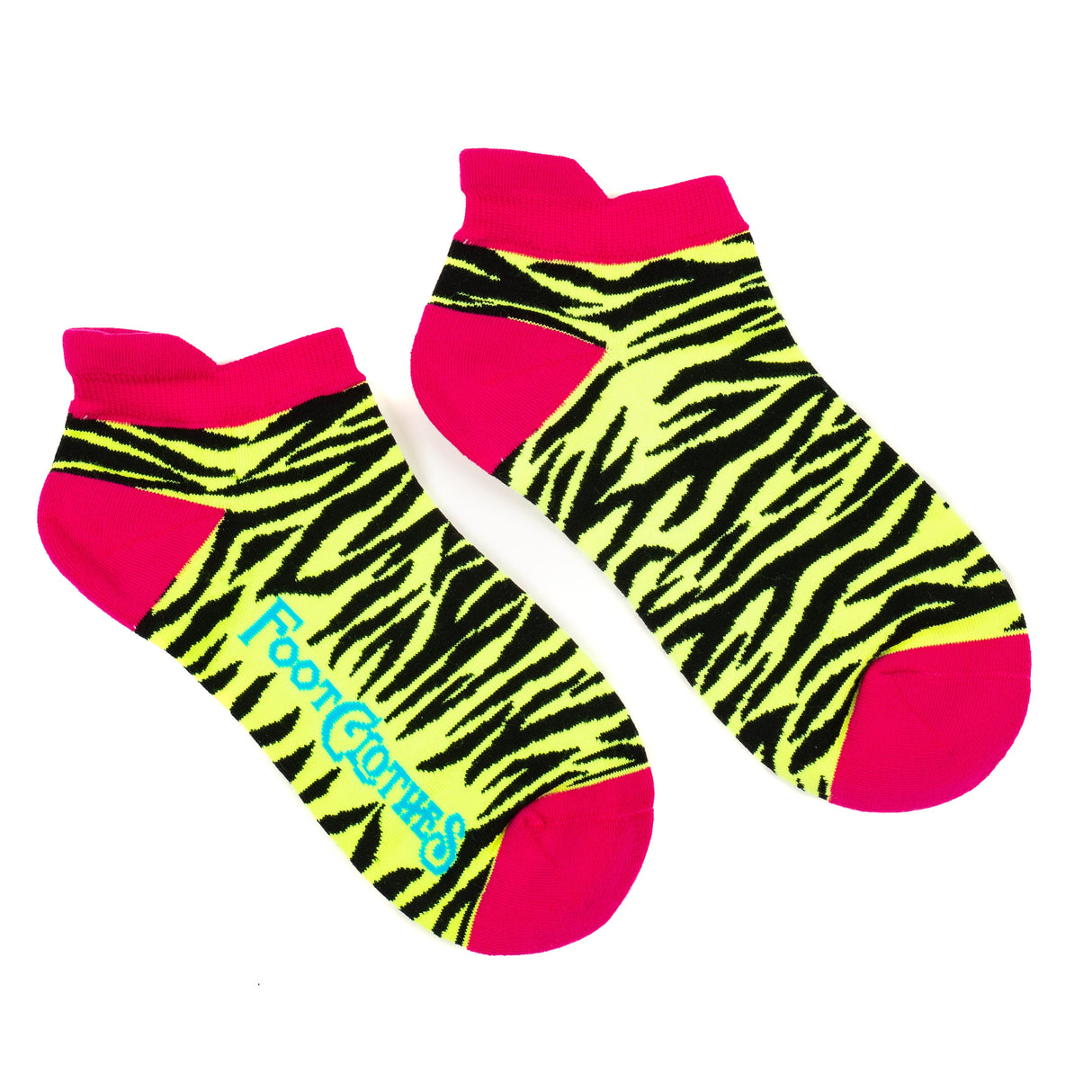 Neon Tiger Stripe Ankle Socks - UV Reactive
