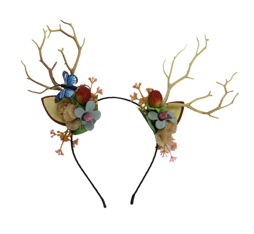 Faun and Butterfly Branch Headband