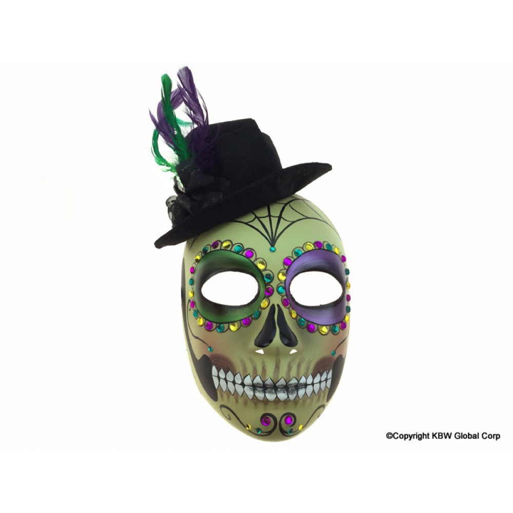 Male Mardi Gras Day of Dead Full Face Mask