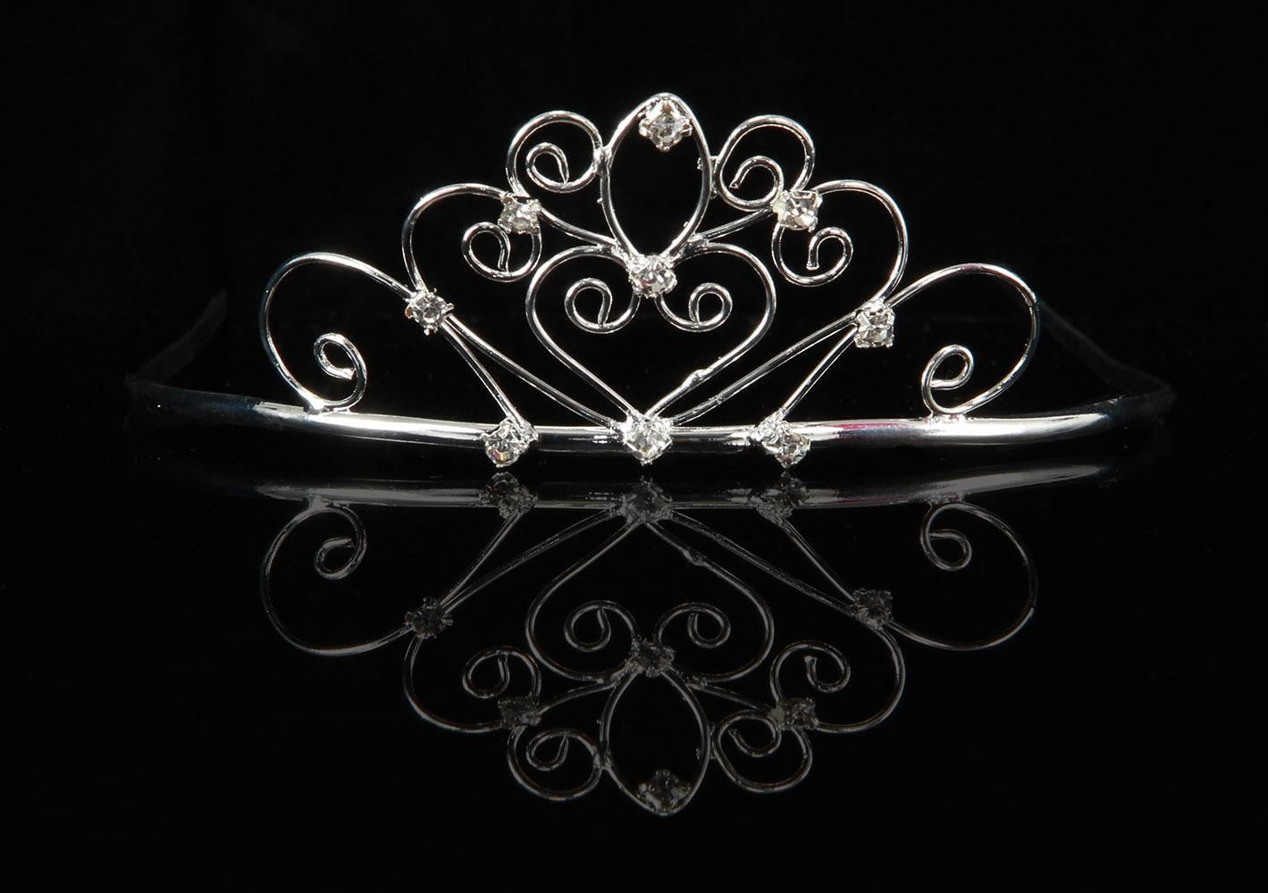 Silver Sweetheart Princess Tiara 1.5"