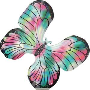 Iridescent Teal & Pink Butterfly Mini Balloon