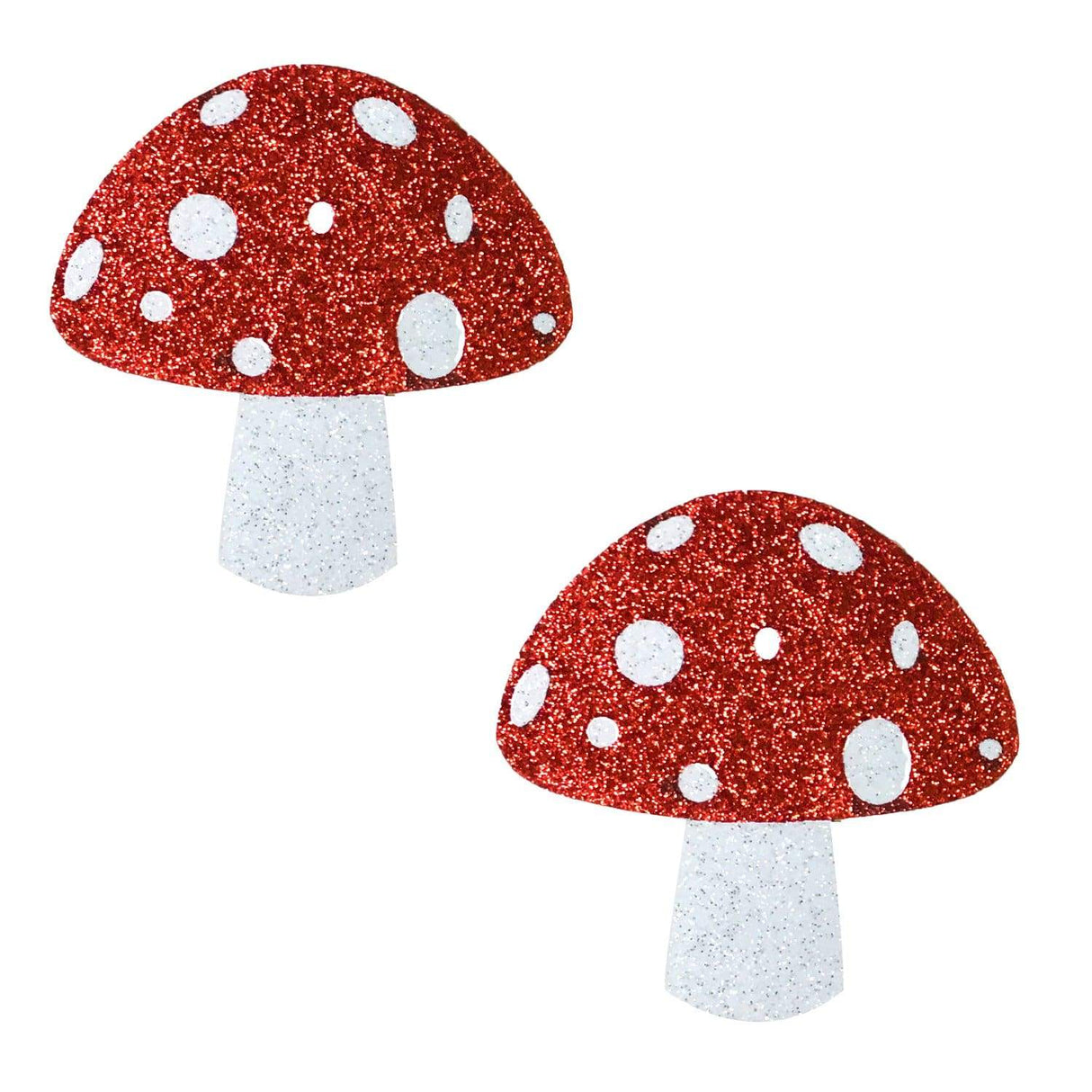 Almost Emoji Sparkly Red Shroom Pasties