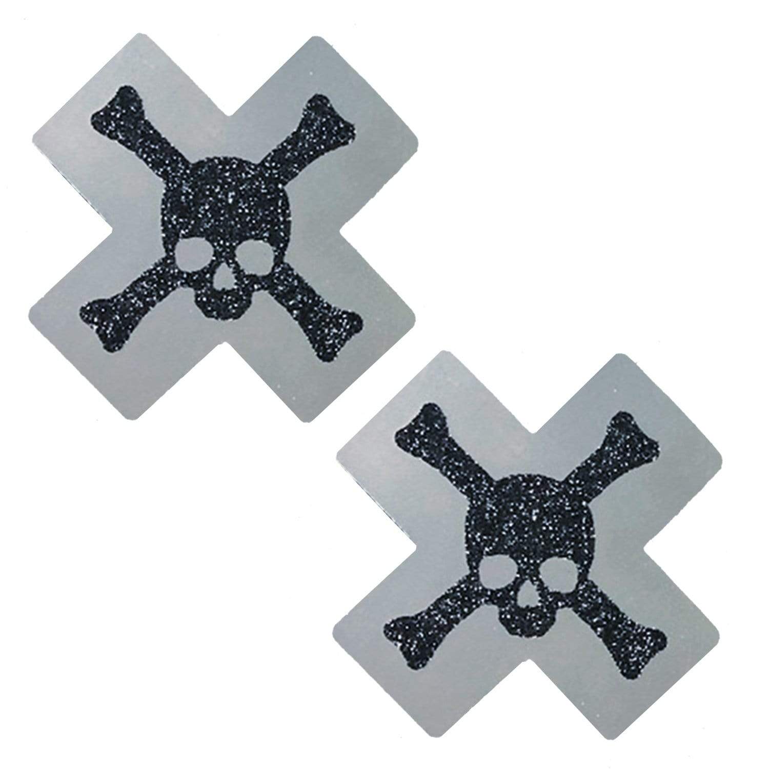 POISON Reflective & Black Glitter X Factor Nipple Cover Pasties