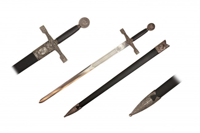 33 3/8" Metal Excalibur Sword w/ Scabbard