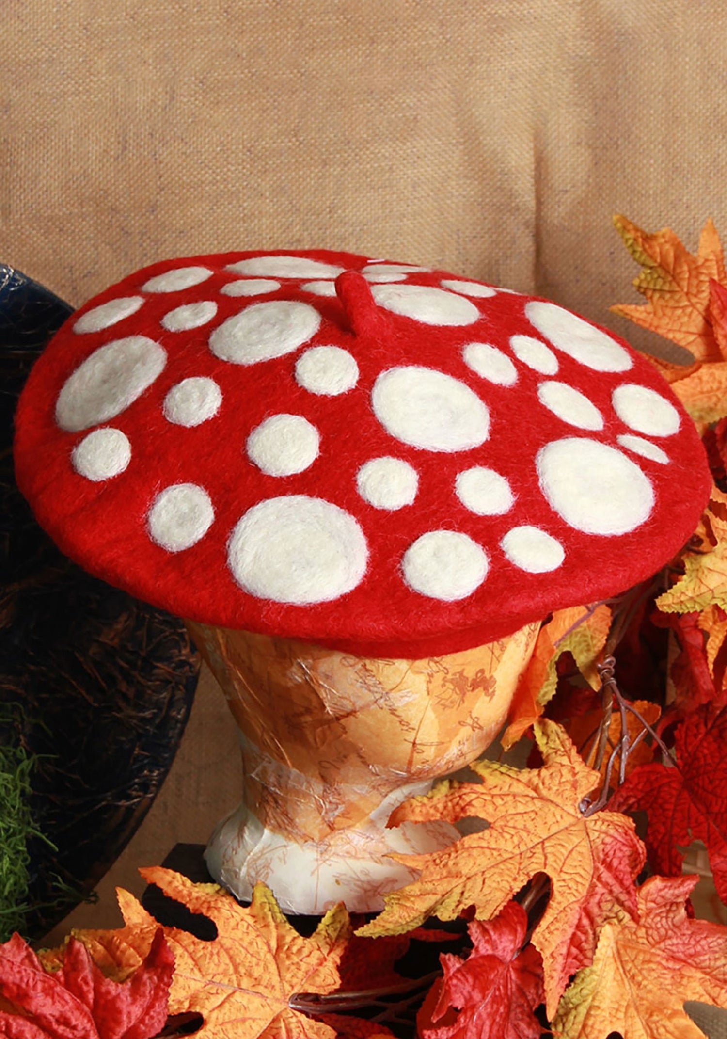 Mushroom Heartfelted Red Hat