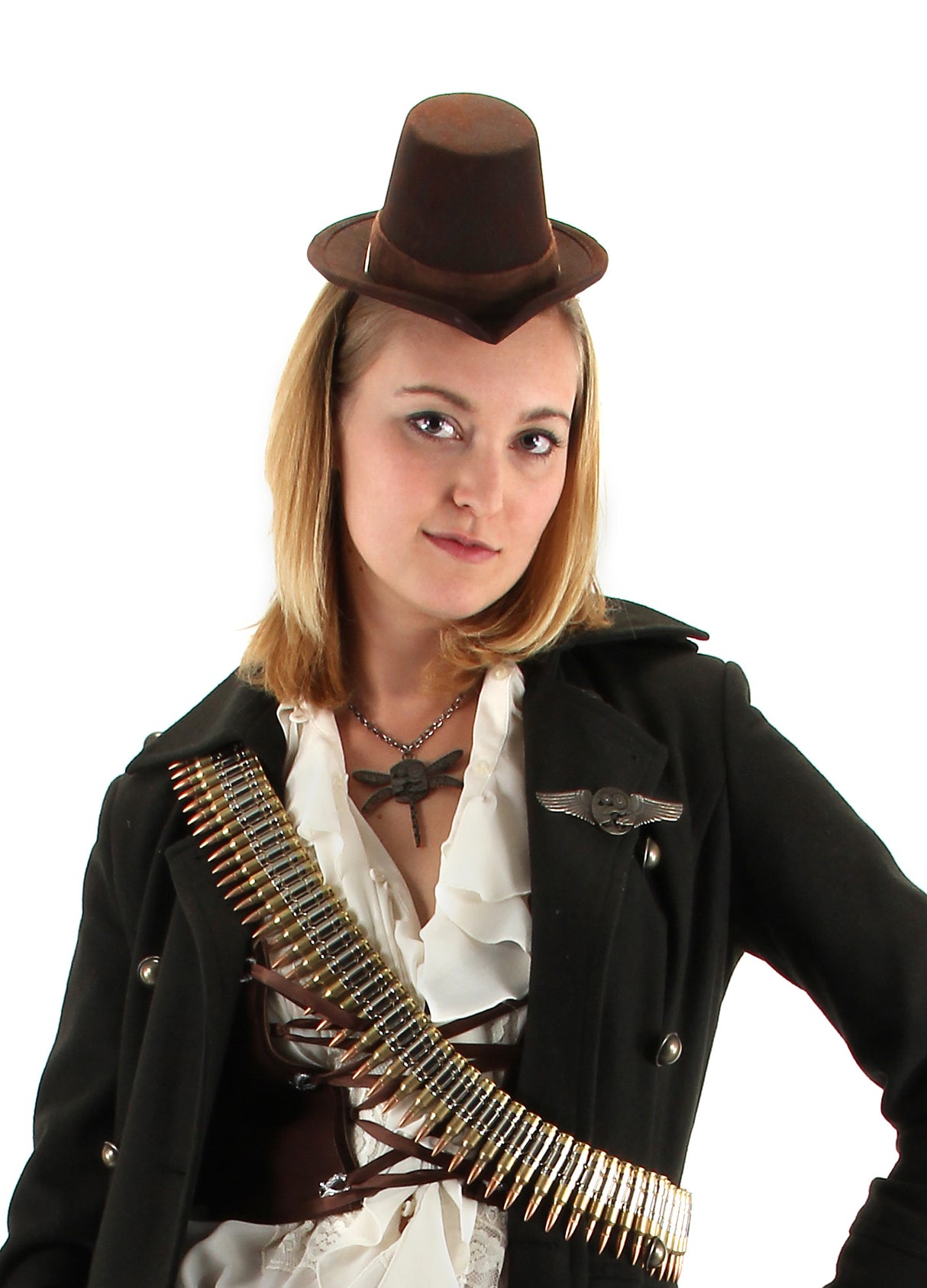 Little Victorian Top Hat Brown