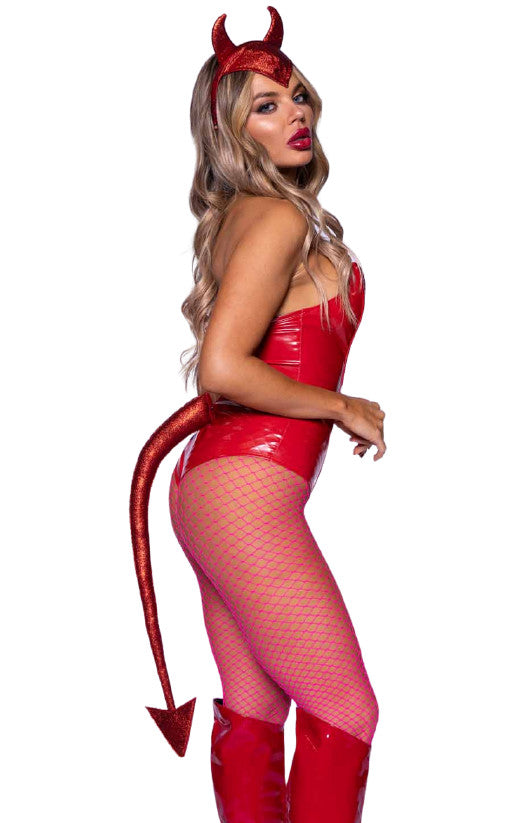 Red Glitter Devil Headband and Tail