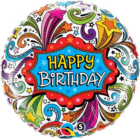18" Happy Birthday Balloon