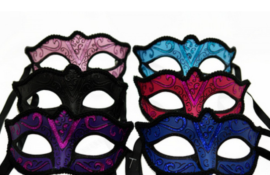 Glitter Swirl Venetian Mask