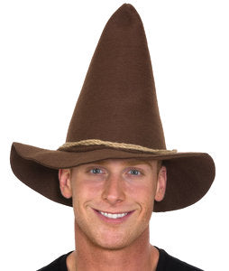 Brown Scarecrow Hat w/ Rope Band