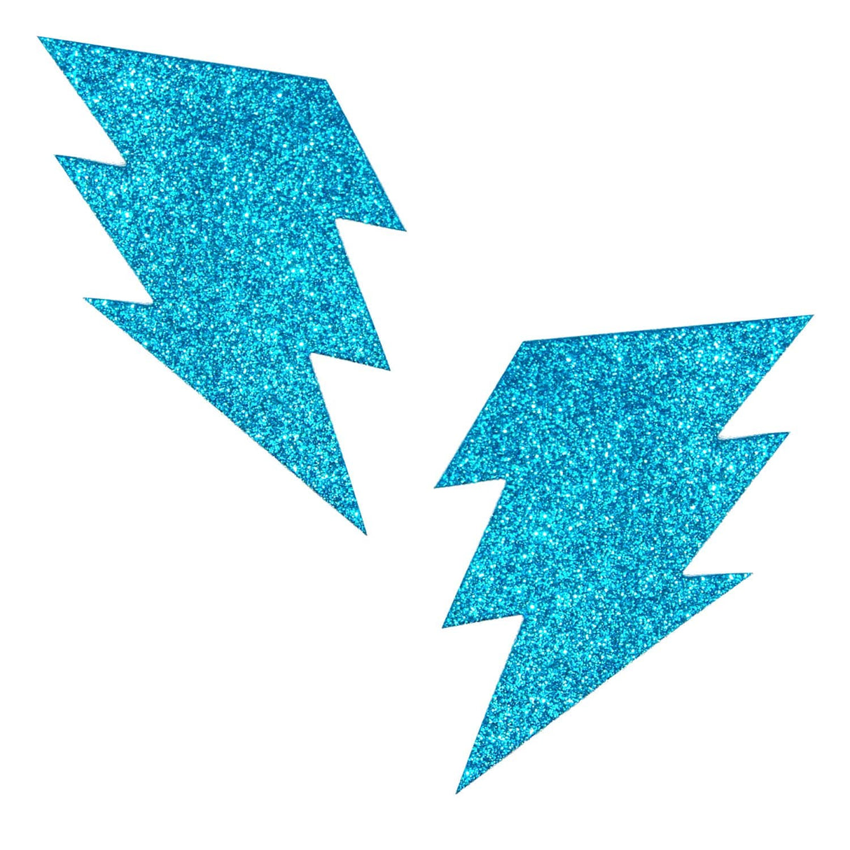 Bowie Blue Glitter Storm Surge Bolt Nipple Pasties
