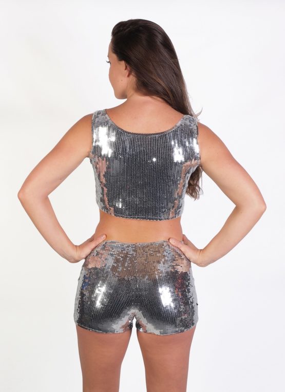 Sequin Shorts w/ Zipper
