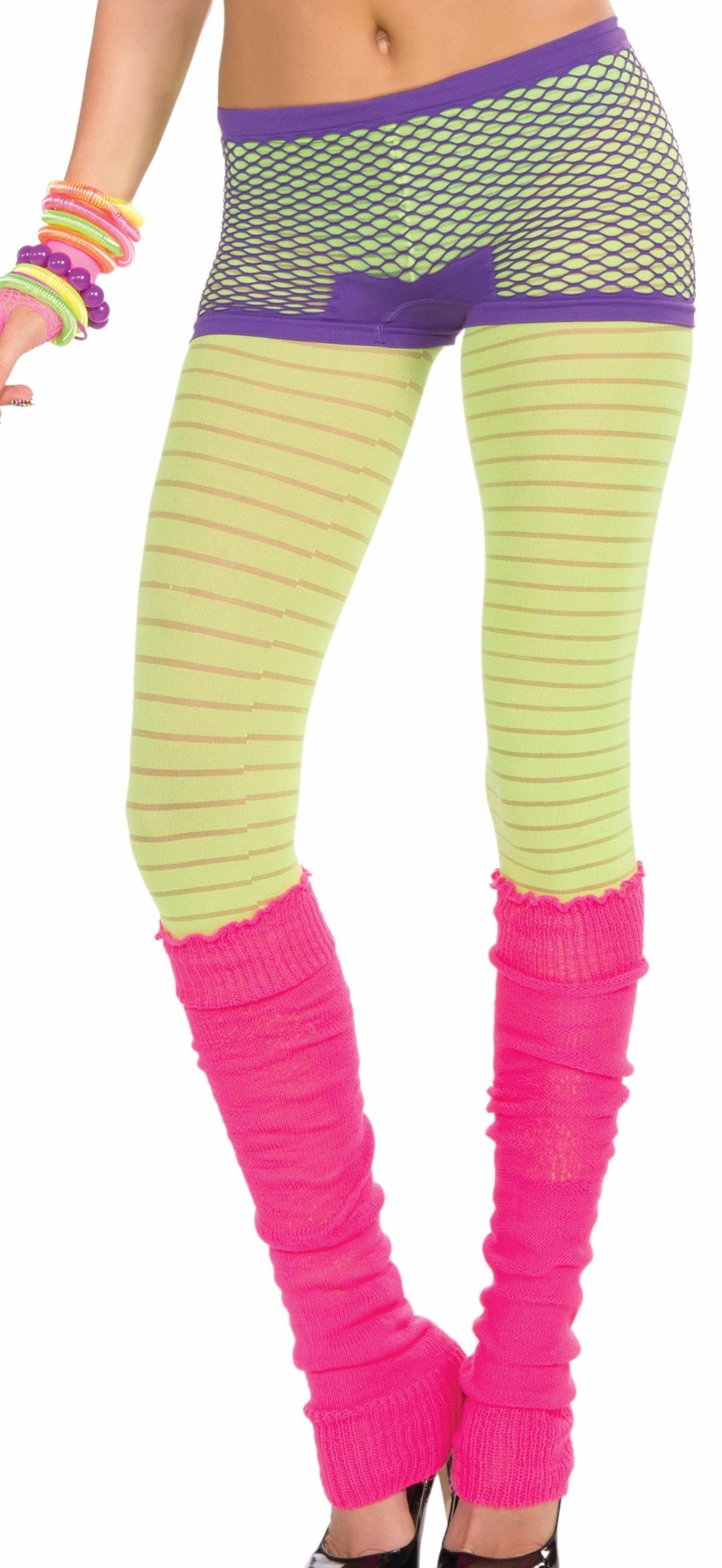 Neon Fishnet Boyshort