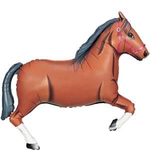 43" Brown Horse Shape Balloon