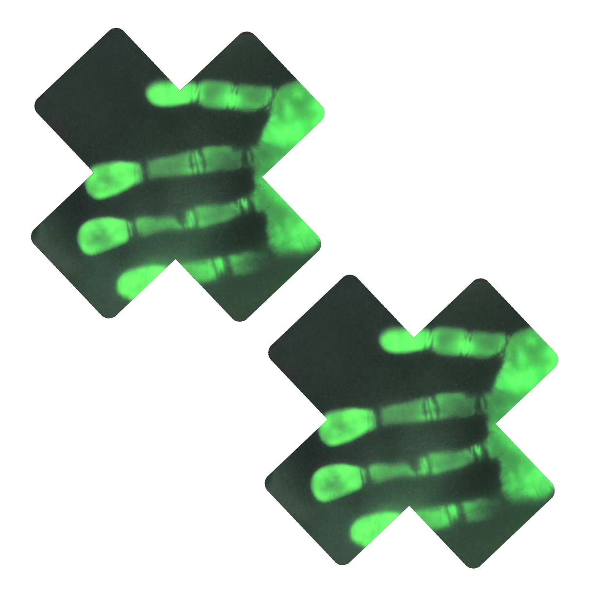 Temperature Reactive Black to Neon Green X Factor Nipple Cover Pasties