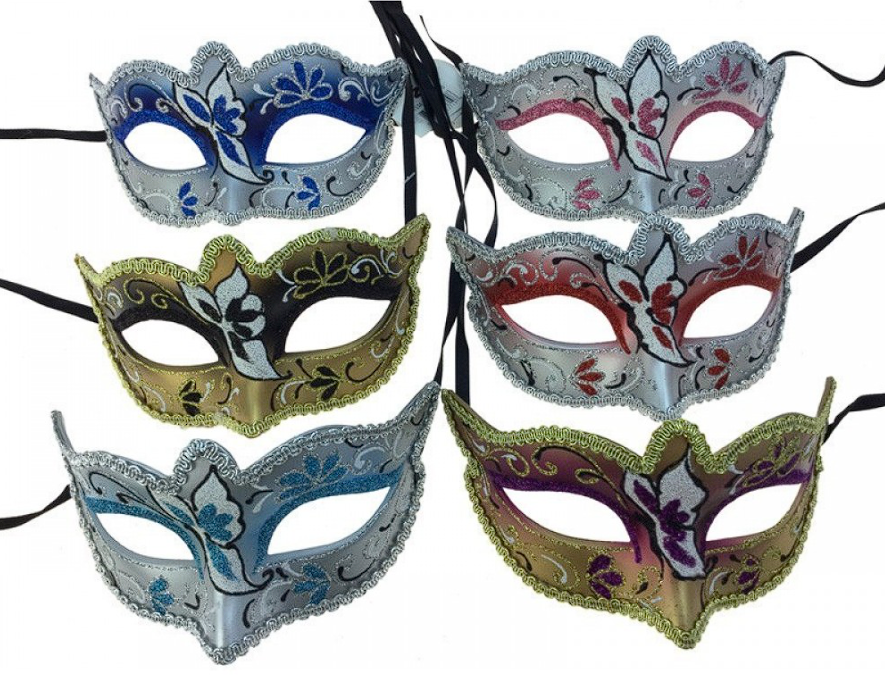 Venetian Flower Half Mask