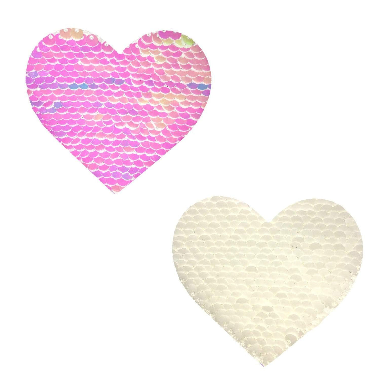 Princess Bride White Pearl & White Sequin I Heart U Pasties