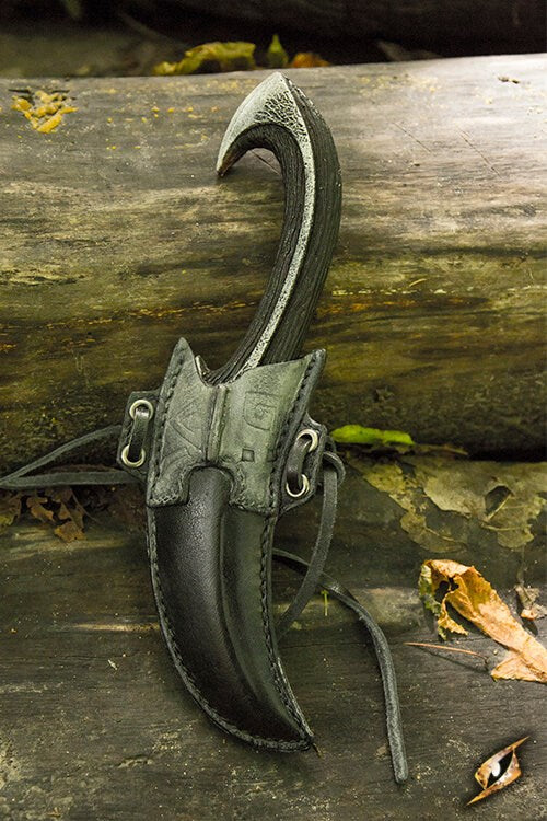 Dark Elven Throwing Knife & Sheath