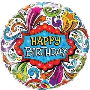 18" Happy Birthday Balloon