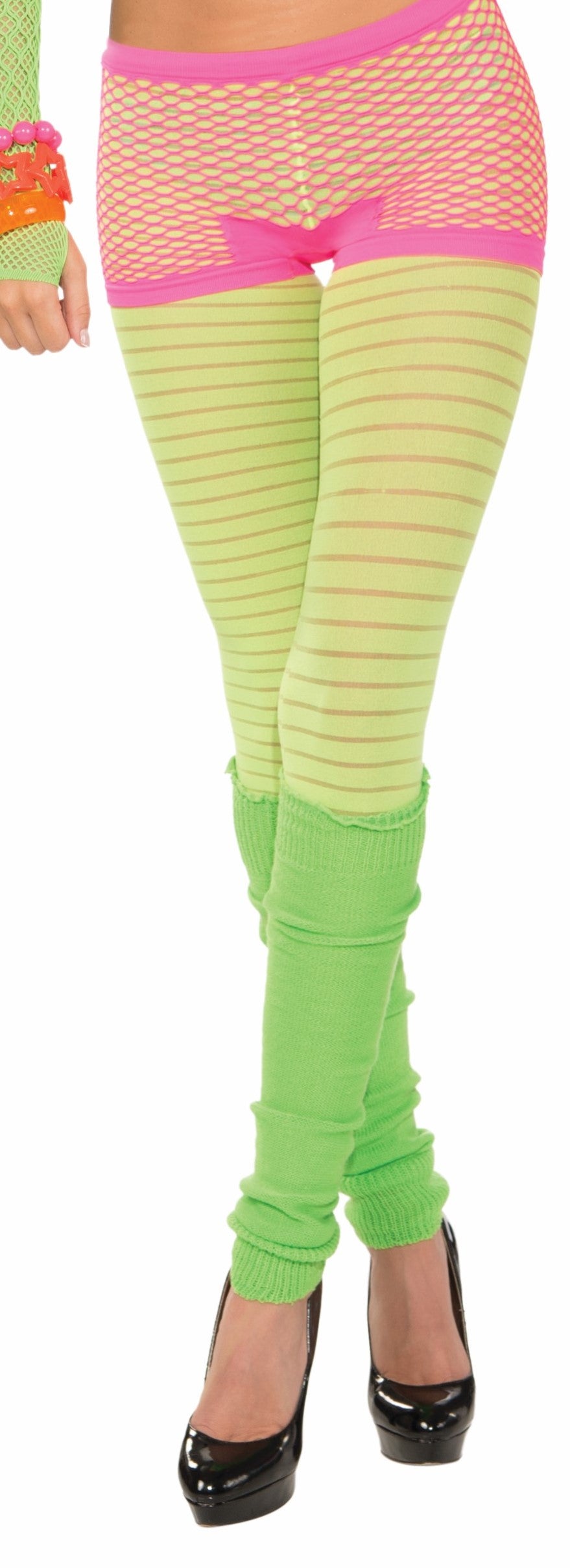 Neon Fishnet Boyshort