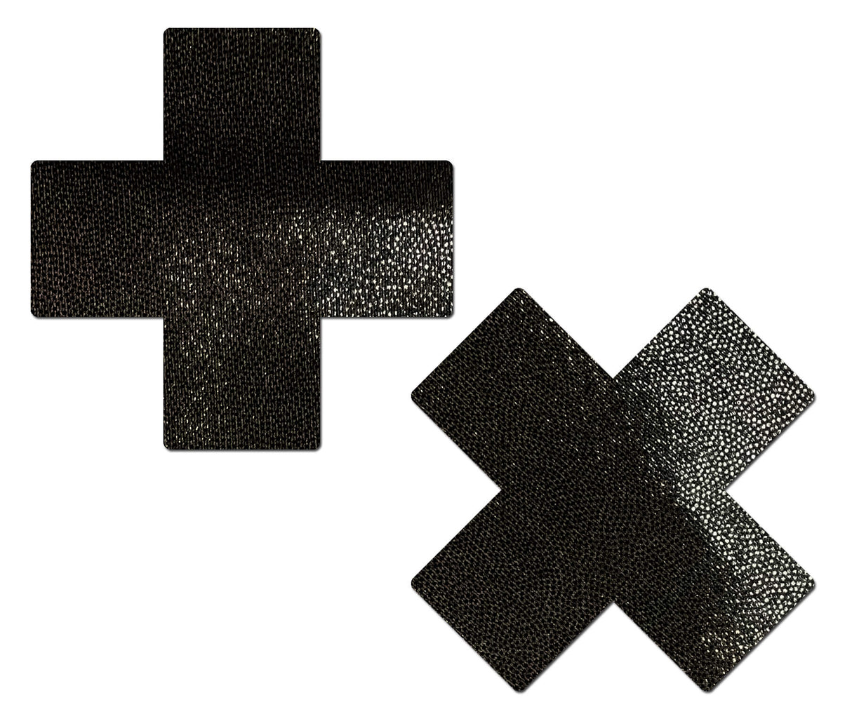 Plus X: Liquid Black Cross Nipple Pasties