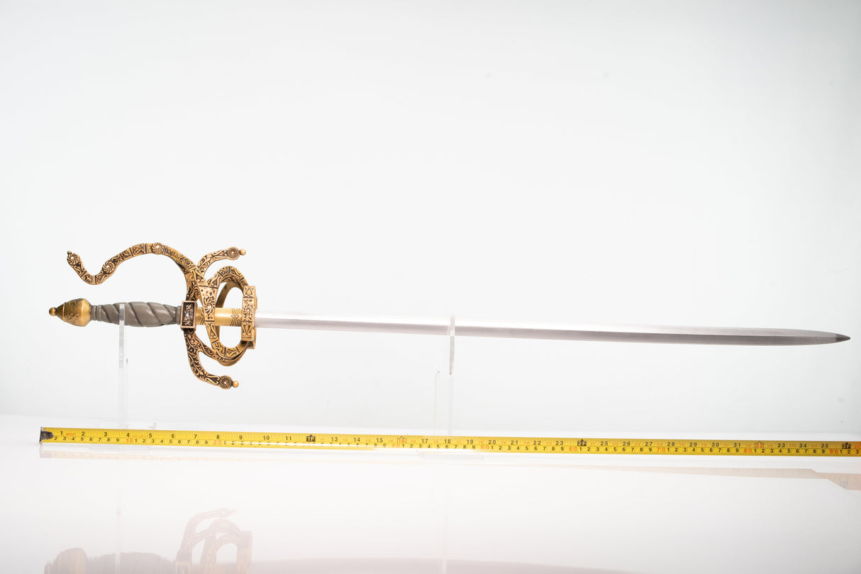 Gold Hilt Rapier Costume Film Display Prop