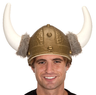 Horned Viking Helmet w/ Fur