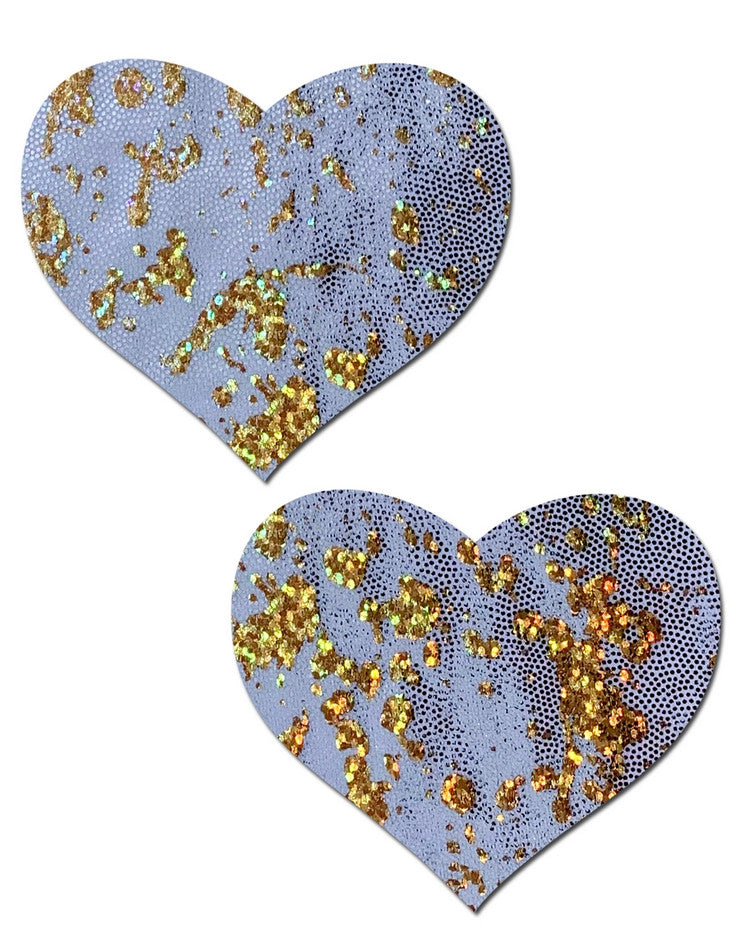 Love: Splatter Holographic Heart Nipple Pasties