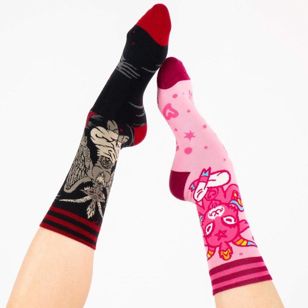 Evil AF Baphomet Crew Socks