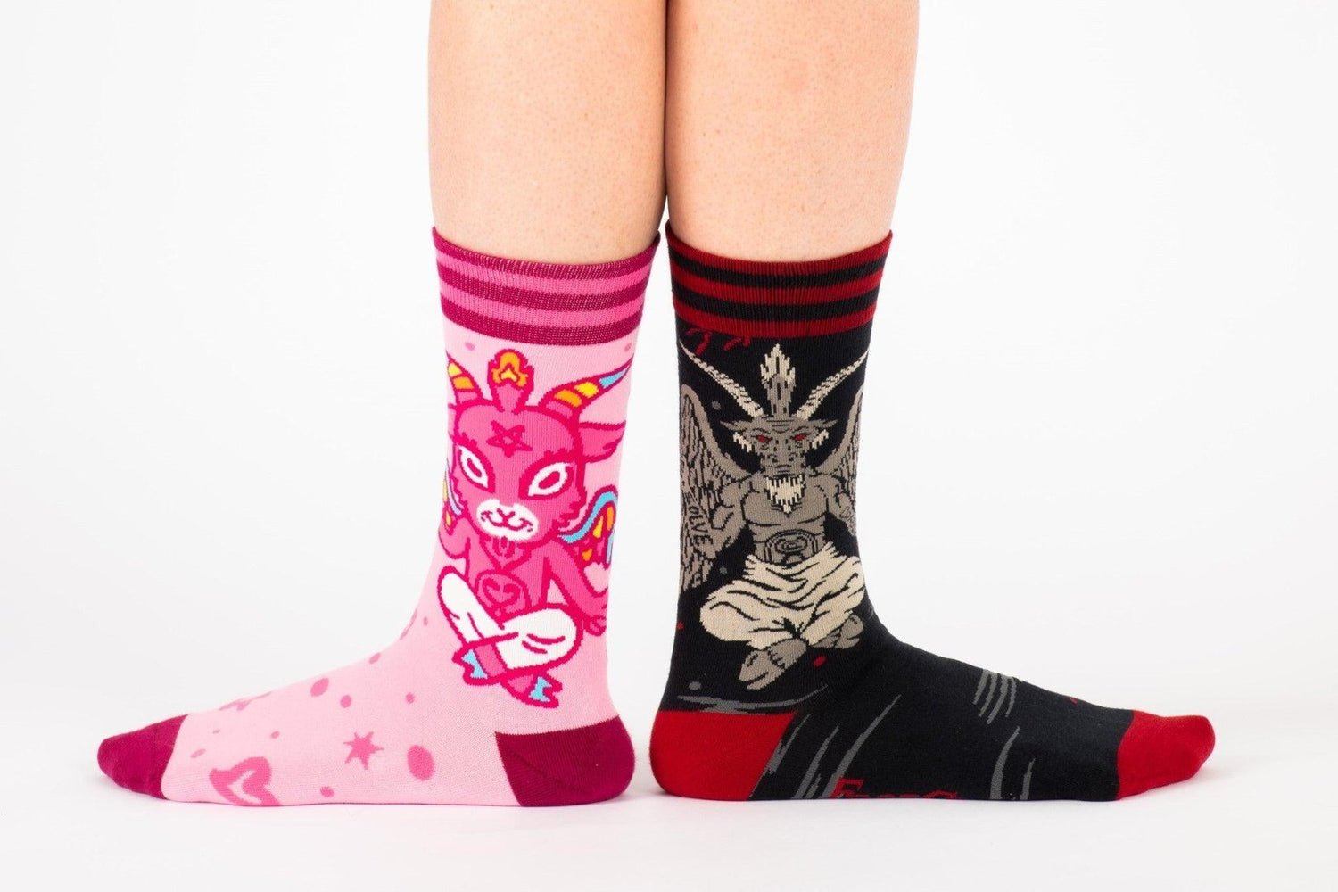 Evil AF Baphomet Crew Socks