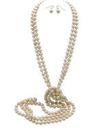 Pearl Necklace & Earring Set