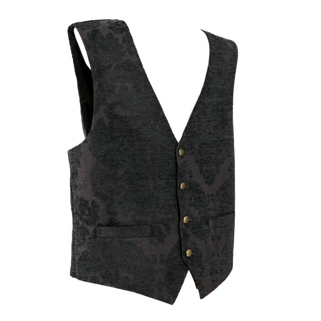 Damask Floral Brocade Pirate Vest