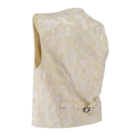 White Paisley Jacquard Pirate Vest